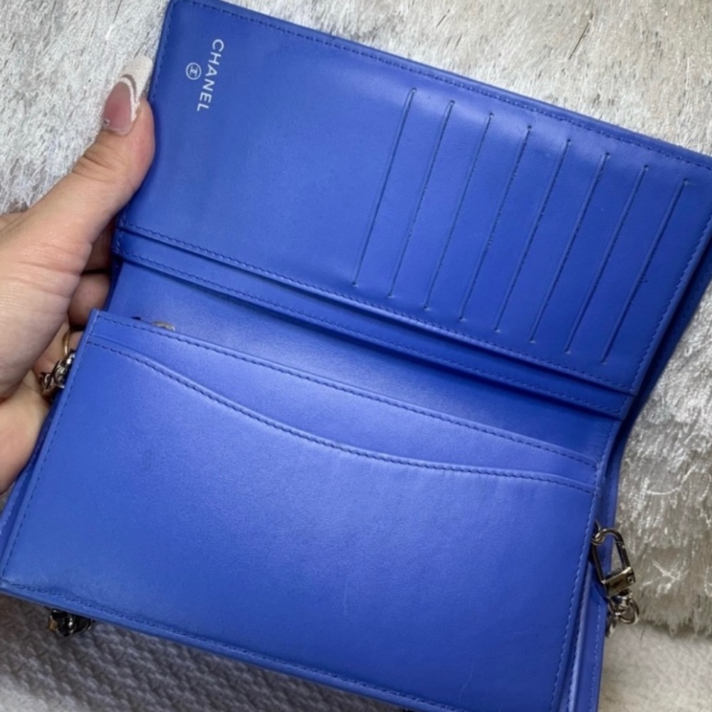 EUC! Chanel • Blue Quilted Crossbody WOC. 💙💙💙 has been authenticated by posh. - Picture 4 of 5